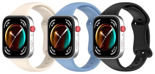 Gransho kompatibel mit Huawei Watch Fit3 / Fit4 / Fit 4 Pro Armband, Silikon Uhrenarmband Sportarmband NO250908 (B [Pack of 3]) von Gransho