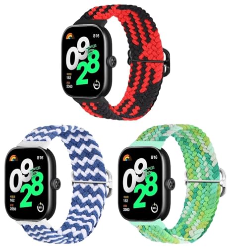 Gransho kompatibel mit Redmi Watch 5/4 Uhrenarmband Watchband Nylon Sport Outdoor NO250629 (B [Pack of 3]) von Gransho