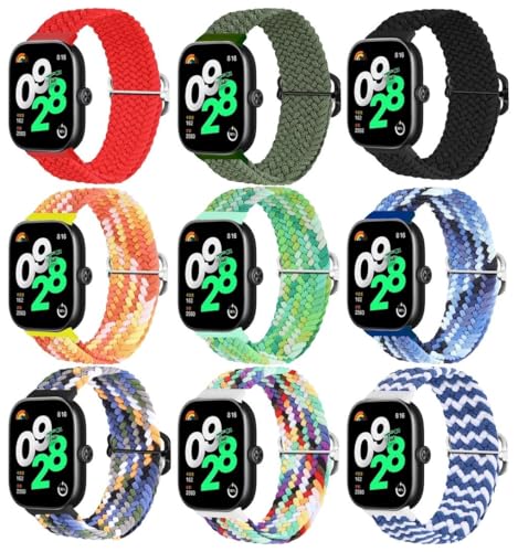 Gransho kompatibel mit Redmi Watch 5/4 Uhrenarmband Watchband Nylon Sport Outdoor NO250629 (C [Pack of 9]) von Gransho