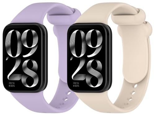 Gransho kompatibel mit Redmi Watch5 / Watch 4 Uhrenarmbänder Soft Silikon Classic Ersatz NO250816 (B [Pack of 2]) von Gransho