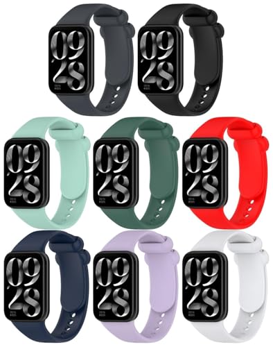 Gransho kompatibel mit Redmi Watch5 / Watch 4 Uhrenarmbänder Soft Silikon Classic Ersatz NO250816 (B [Pack of 8]) von Gransho
