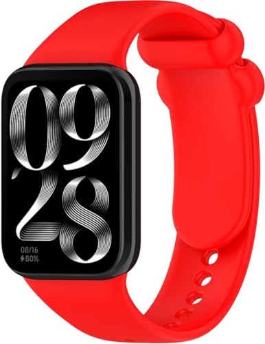 Gransho kompatibel mit Redmi Watch5 / Watch 4 Uhrenarmbänder Soft Silikon Classic Ersatz NO250816 (Red) von Gransho