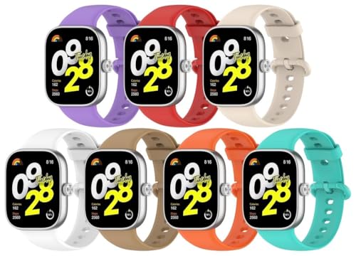 Gransho kompatibel mit Redmi Watch5 eSIM/Watch 5 / Watch4 Uhrenarmbänder Soft TPU Classic Ersatz NO250909 (B [Pack of 7]) von Gransho