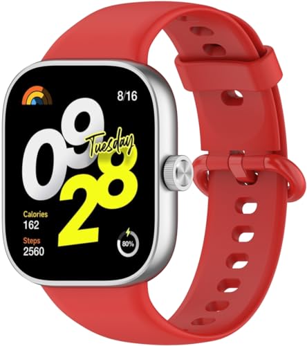 Gransho kompatibel mit Redmi Watch5 eSIM/Watch 5 / Watch4 Uhrenarmbänder Soft TPU Classic Ersatz NO250909 (Red) von Gransho