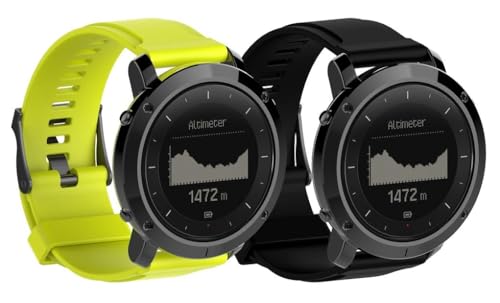 Gransho kompatibel mit Suunto Traverse Uhrenarmbänder Soft Silikon Classic Ersatz NO250726 (J [Pack of 2]) von Gransho