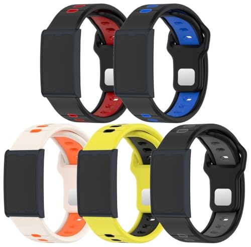 Silikon Uhrenarmband kompatibel mit Amazfit BIP U/GTS 2e / Bip3 Pro/GTS 2 / Active, mit Schnellverschluss NO250708 (20mm, D [Pack of 5]) von Gransho