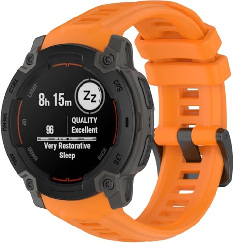 Silikon Uhrenarmband kompatibel mit Garmin Instinct E 45mm, mit Schnellverschluss NO250818 (Pattern B) von Gransho
