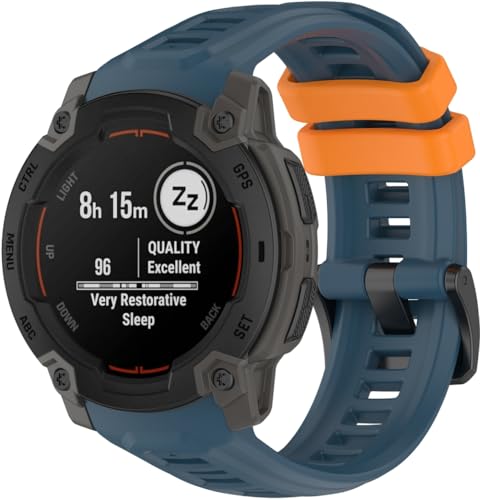 Silikon Uhrenarmband kompatibel mit Garmin Instinct E 45mm, mit Schnellverschluss NO250818 (Pattern E) von Gransho