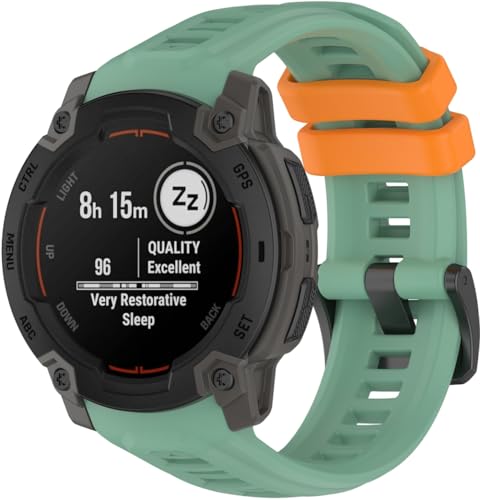 Silikon Uhrenarmband kompatibel mit Garmin Instinct E 45mm, mit Schnellverschluss NO250818 (Pattern I) von Gransho