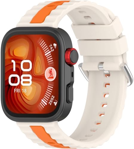 Silikon Uhrenarmband kompatibel mit Huawei Watch Fit4 / Fit 4 Pro / Fit3, mit Schnellverschluss NO250919 (Pattern A) von Gransho