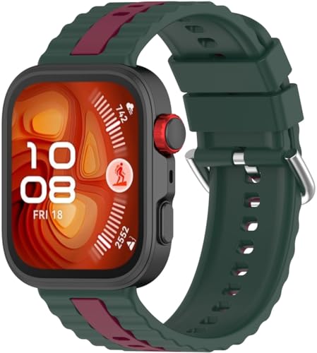 Silikon Uhrenarmband kompatibel mit Huawei Watch Fit4 / Fit 4 Pro / Fit3, mit Schnellverschluss NO250919 (Pattern B) von Gransho