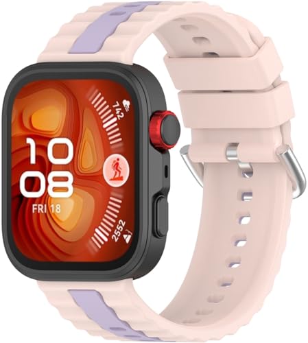 Silikon Uhrenarmband kompatibel mit Huawei Watch Fit4 / Fit 4 Pro / Fit3, mit Schnellverschluss NO250919 (Pattern C) von Gransho