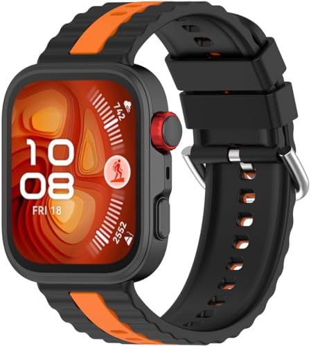 Silikon Uhrenarmband kompatibel mit Huawei Watch Fit4 / Fit 4 Pro / Fit3, mit Schnellverschluss NO250919 (Pattern D) von Gransho