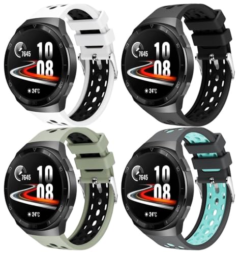 Silikon Uhrenarmband kompatibel mit Huawei Watch GT 2e, mit Schnellverschluss NO250805 (D [Pack of 4]) von Gransho