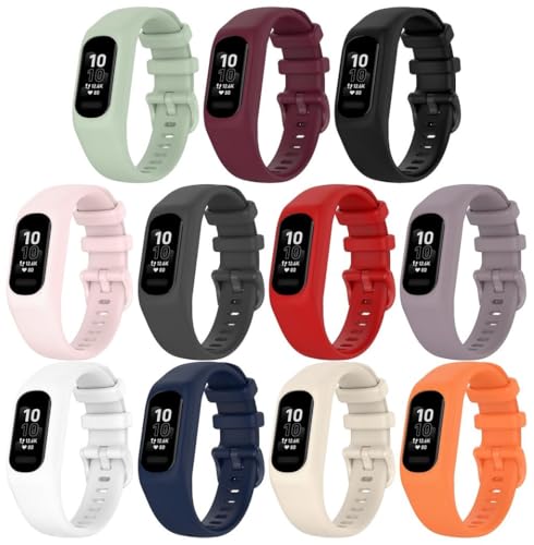 Uhrenarmband kompatibel mit Garmin Smart 5 / Vivosmart 5, Premium Weiches Silikon Verstellbarer Ersatzgurt NO250812 (B [Pack of 11]) von Gransho