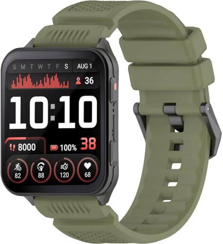 Uhrenarmband kompatibel mit Garmin Venu X1, Premium Weiches Silikon Verstellbarer Ersatzgurt NO250915 (Pattern A) von Gransho