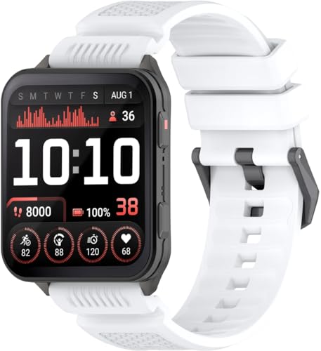 Uhrenarmband kompatibel mit Garmin Venu X1, Premium Weiches Silikon Verstellbarer Ersatzgurt NO250915 (Pattern C) von Gransho