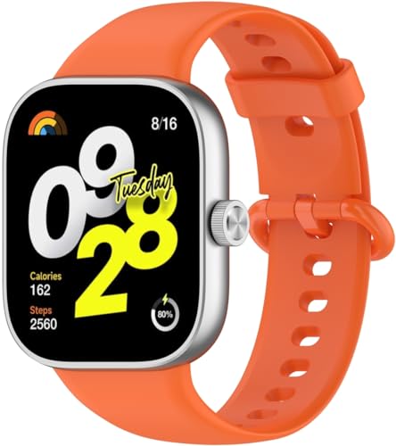 kompatibel mit Redmi Watch5 eSIM/Watch 5 / Watch4 Uhrenarmbänder Soft TPU Classic Ersatz NO250909 (Orange) von Gransho