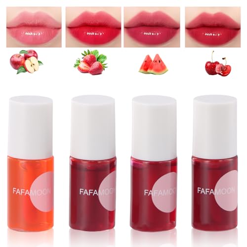 Lip Tint Stain Set Makeup, 4 Farben Mini Flüssiger Lippenstift Wasserfest Lipgloss, Korean Natural Glaze Feuchtigkeitsspendendes, Langanhaltende Non-Stick Cup Lip Gloss Makeup Lip Tint Stain Set Makeup, 4 Farben Mini Flüssiger Lippenstift Wasserfest Lipgloss, Korean Natural Glaze Feuchtigkeitsspendendes, Langanhaltende Non-Stick Cup Lip Gloss Makeup von Granvoo