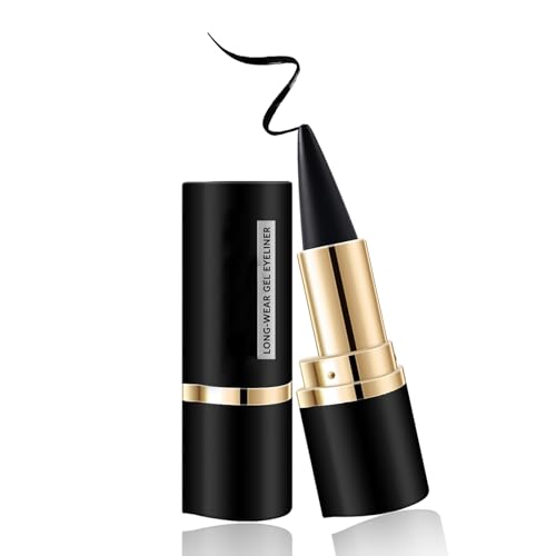 Schwarzer Gel Eyeliner Stift Matt, Wasserdicht Eyeliner Creme Wischfester, Glatte Textur Lidstrich Stift, Schnell Trocknende Pencil Stick Long Lasting Tattoo für Augen Make-Up von Granvoo