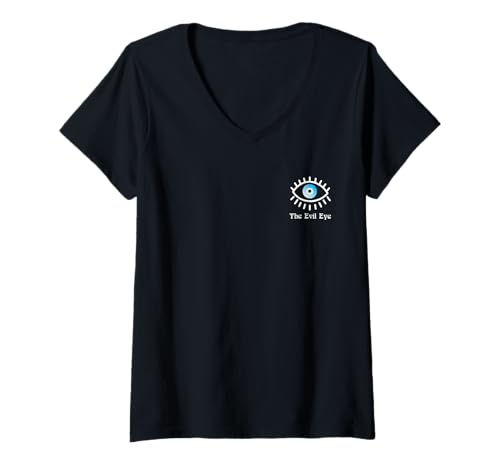 Damen The Evil Eye Color Chart Box Up Front & Back T-Shirt mit V-Ausschnitt von Graphic Apparel