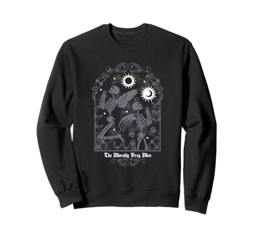 The Morally Grey Men Gothic Celestial Skeletons Sweatshirt von Graphic Apparel