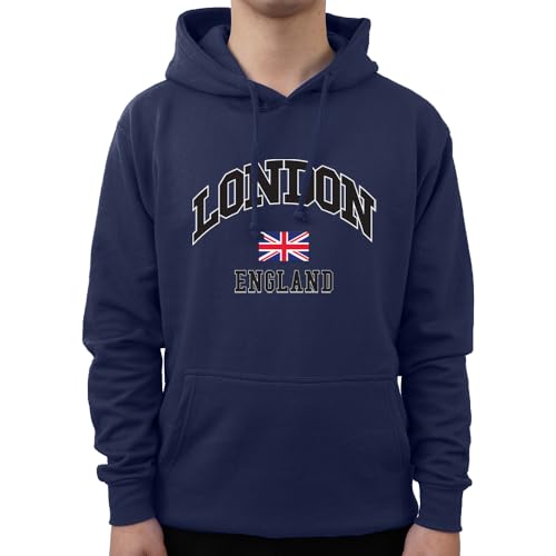 Graphic Impact Herren Kapuzenpullover Gr. Small, marineblau von Graphic Impact