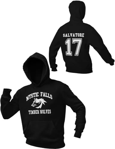 Graphic Impact Unisex inspiriert lustig der vampir inspiriert hoodies mystic falls alvatore 17 kapuzenober schwarz m von Graphic Impact