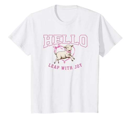 Kinder Lamb Hello T-Shirt von Graphic T-Shirt