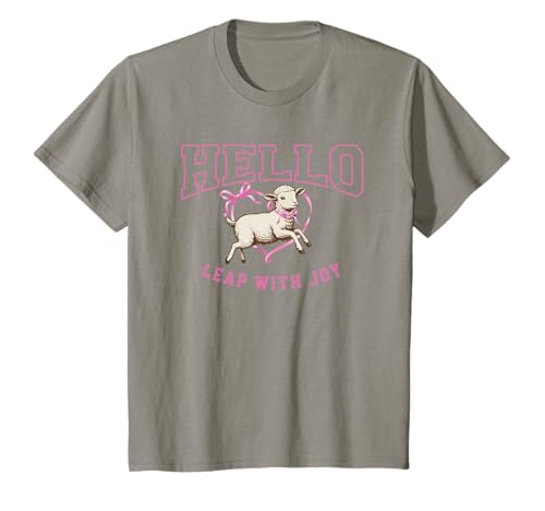 Kinder Lamb Hello T-Shirt von Graphic T-Shirt