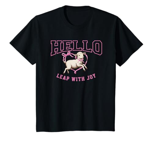 Kinder Lamb Hello T-Shirt von Graphic T-Shirt