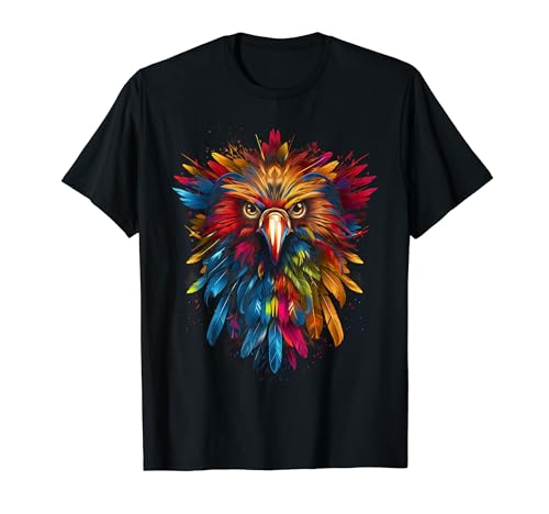 Adler Farbige Federn Fr Grafik T-Shirts Für Frauen Männer T-Shirt von Graphic Tees Men Women Boys Girls