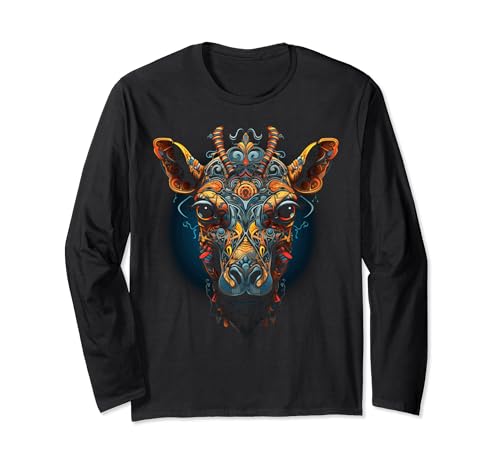 Giraffen-T-Shirts mit Blumenmuster und Tiermotiv für Herren und Damen Langarmshirt von Graphic Tees Men Women Boys Girls