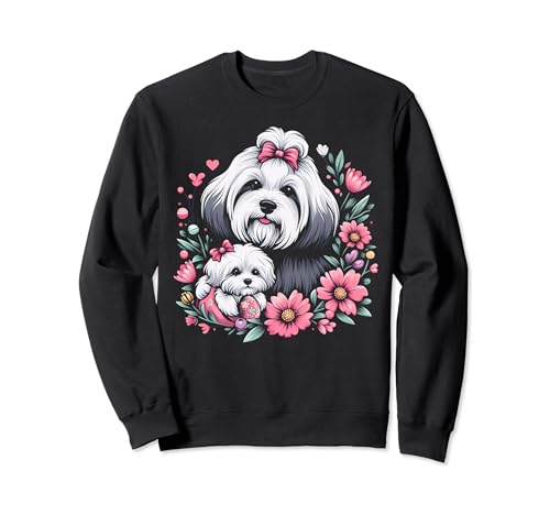 Havanese-T-Shirts mit Motiv „Dog Mom“ für Damen und Herren Sweatshirt von Graphic Tees Men Women Boys Girls