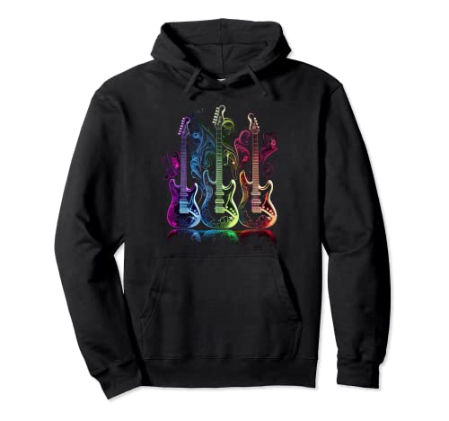 Neon Guitars – Musiker-Gitarristen-Tees für Männer und Frauen Pullover Hoodie von Graphic Tees Men Women Boys Girls