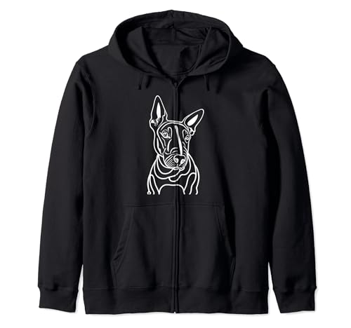 Porträt eines Bullterrier-Hund-Grafik-T-Shirts für Damen und Herren Kapuzenjacke von Graphic Tees Men Women Boys Girls