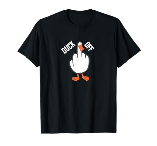 Duck Off Mittelfinger Ente Neuheit Gag Geschenk für Männer | Frauen T-Shirt von Graphic Tees and Novelty Tees by Kittens & Koffee