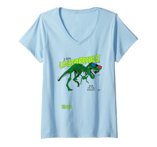 Damen Dinosaur Unstoppable T-Shirt mit V-Ausschnitt Damen Dinosaur Unstoppable T-Shirt mit V-Ausschnitt von Graphic Tees