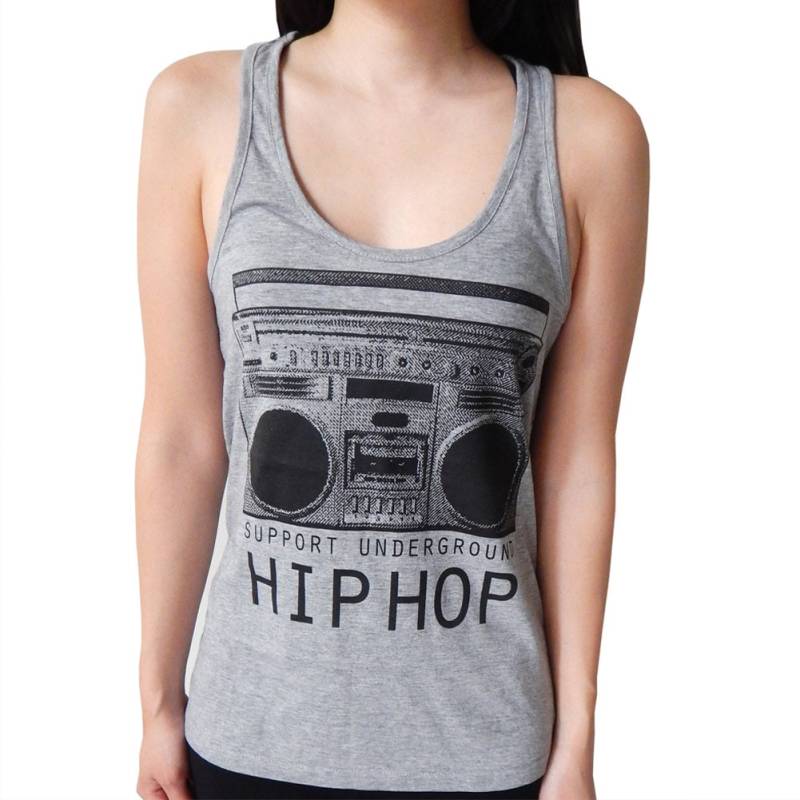 Unterstütze Untergrund Hip Hop Frauen, Einen Ultra Weichen, Ringgesponnenen Racerback Von Graphic Villain Unterstütze Untergrund Hip Hop Frauen, Einen Ultra Weichen, Ringgesponnenen Racerback Von Graphic Villain von GraphicVillain