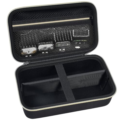 Grapsa Tasche für Jack & Rose Haarschneidemaschine Set für Herren, Haarschneider Bartschneider Haartrimmer Aufbewahrungsbox Koffer (Nur Aufbewahrungskiste) -Goldener Reißverschluss von Grapsa