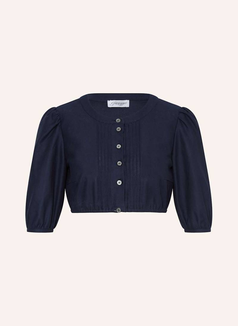 Grasegger Dirndlbluse Emma blau von Grasegger