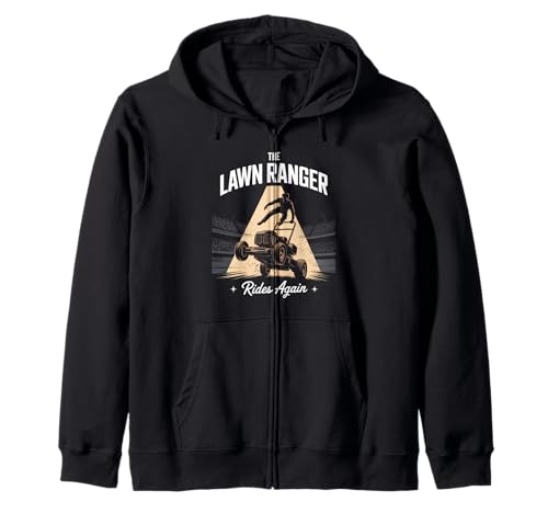 Lustiger Spruch The Lawn Ranger Rides Again Rasenmäher Damen Herren Kapuzenjacke von Grass Cutting Humor Yard Dad Retro Outdoor Style