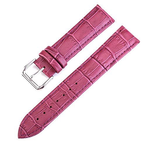 Leder Uhrenarmband-Bügel 10mm-24mm Weinlese-Ersatz-Uhrenarmbänder Lila, 14mm von Grasschen