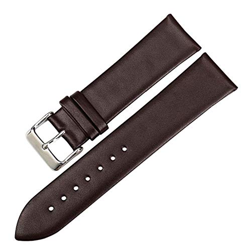 Leder Uhrenarmband Frauen-Uhr-Zubehör Uhrenarmband Leder Armband Uhrenarmbänder Dunkelbraun, 13mm von Grasschen
