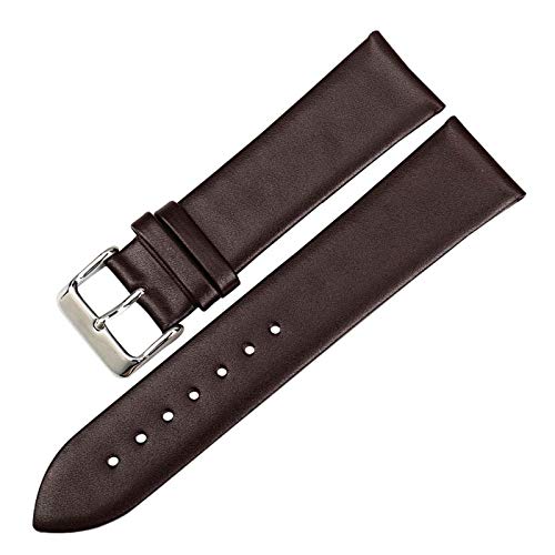 Leder Uhrenarmband Frauen-Uhr-Zubehör Uhrenarmband Leder Armband Uhrenarmbänder Dunkelbraun, 15mm von Grasschen