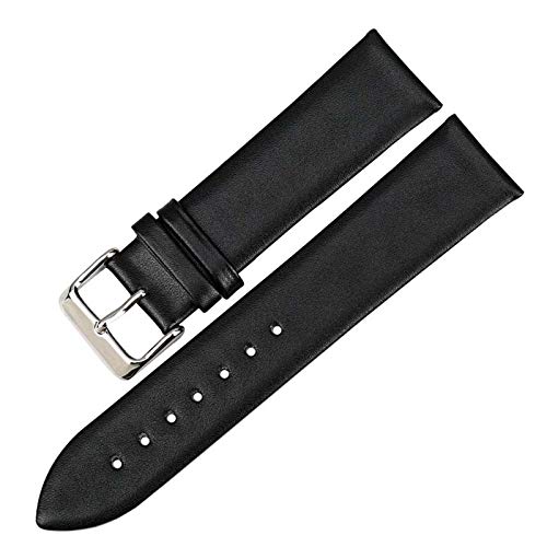 Leder Uhrenarmband Frauen-Uhr-Zubehör Uhrenarmband Leder Armband Uhrenarmbänder Schwarz, 12mm von Grasschen