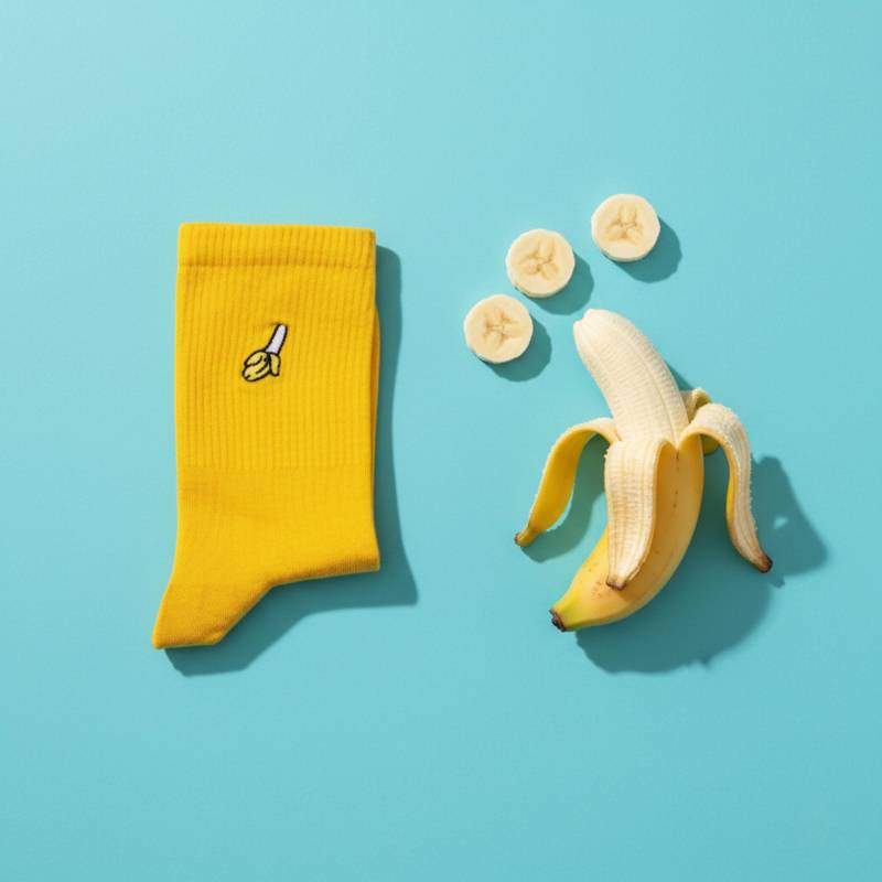 Bananen Socken Bestickte Bio Baumwolle Sportsocken Lustige Früchte Set Weihnachtsgeschenk Geschenk Für Männer Frauen von GrasshopperWear