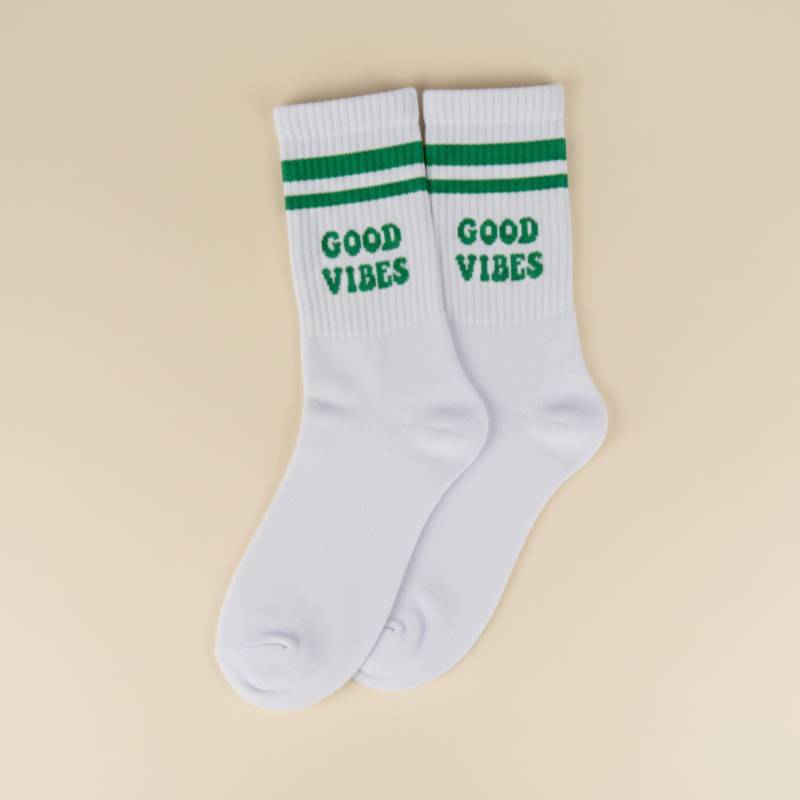 Good Vibes Socken Unisex Baumwoll Tennissocken Festival Rave Techno Weihnachtsgeschenk Wichtelgeschenk Geschenk Für Kolleginnen von GrasshopperWear