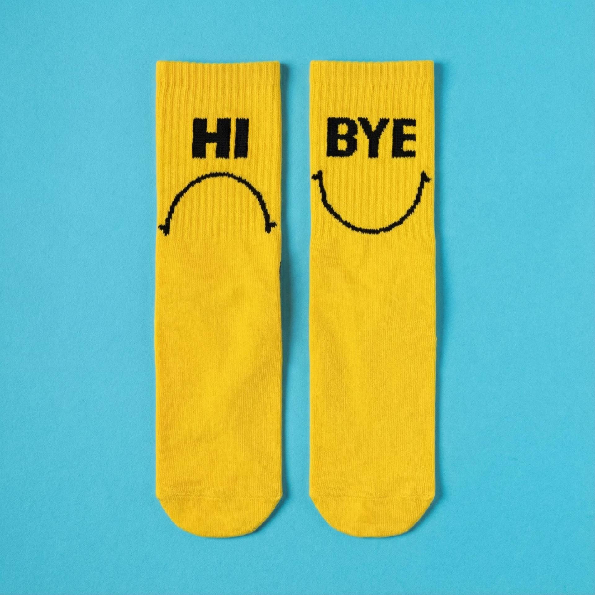 Hi Bye Socken Weihnachtsgeschenk Wichtelgeschenk Abschiedsgeschenk Für Kolleginnen Büro Geschenk Kleines Unter 10 von GrasshopperWear