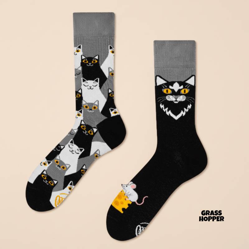 Katzensocken Lustige Unisex Süße Cozy Wintersocken Tier Socken Geschenk Für Katzenbesitzer Weihnachtsgeschenk von GrasshopperWear